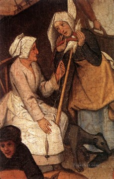  Brueghel Canvas - Proverbs 3 peasant genre Pieter Brueghel the Younger